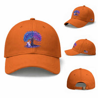 Purple Elephant Butterfly Ribbon Baseball Cap Tree Of Life Alzheimers Support