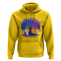 Purple Elephant Butterfly Ribbon Hoodie Tree Of Life Alzheimers Support