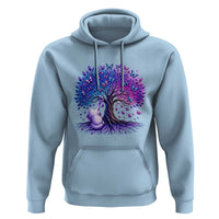 Purple Elephant Butterfly Ribbon Hoodie Tree Of Life Alzheimers Support