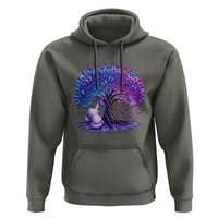 Purple Elephant Butterfly Ribbon Hoodie Tree Of Life Alzheimers Support