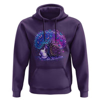 Purple Elephant Butterfly Ribbon Hoodie Tree Of Life Alzheimers Support