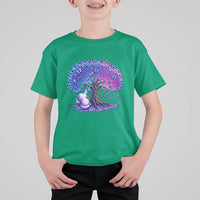 Purple Elephant Butterfly Ribbon T Shirt For Kid Tree Of Life Alzheimers Support