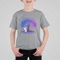 Purple Elephant Butterfly Ribbon T Shirt For Kid Tree Of Life Alzheimers Support
