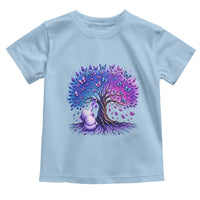 Purple Elephant Butterfly Ribbon Toddler T Shirt Tree Of Life Alzheimers Support