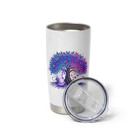Purple Elephant Butterfly Ribbon Tumbler Cup Tree Of Life Alzheimers Support