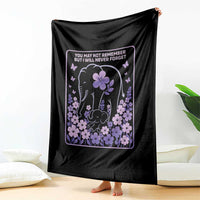 Elephant Alzheimers Purple Floral Support Throw Blanket You May Not Remember But I Will Never Forget