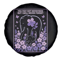 Elephant Alzheimers Purple Floral Support Spare Tire Cover You May Not Remember But I Will Never Forget