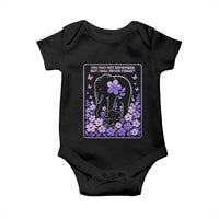 Elephant Alzheimers Purple Floral Support Baby Onesie You May Not Remember But I Will Never Forget