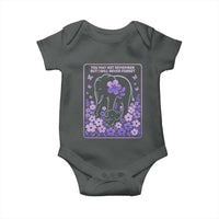 Elephant Alzheimers Purple Floral Support Baby Onesie You May Not Remember But I Will Never Forget