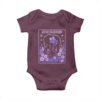 Elephant Alzheimers Purple Floral Support Baby Onesie You May Not Remember But I Will Never Forget