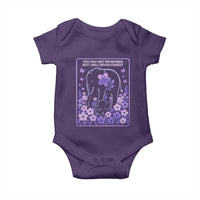 Elephant Alzheimers Purple Floral Support Baby Onesie You May Not Remember But I Will Never Forget