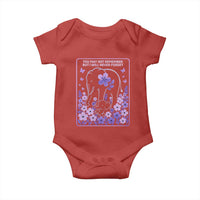 Elephant Alzheimers Purple Floral Support Baby Onesie You May Not Remember But I Will Never Forget