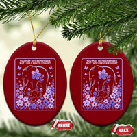 Elephant Alzheimers Purple Floral Support Ceramic Ornament You May Not Remember But I Will Never Forget