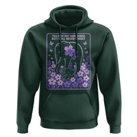 Elephant Alzheimers Purple Floral Support Hoodie You May Not Remember But I Will Never Forget