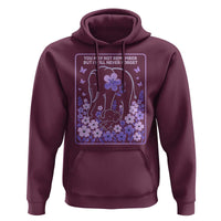 Elephant Alzheimers Purple Floral Support Hoodie You May Not Remember But I Will Never Forget