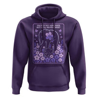 Elephant Alzheimers Purple Floral Support Hoodie You May Not Remember But I Will Never Forget