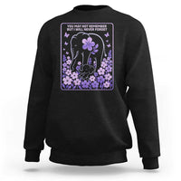 Elephant Alzheimers Purple Floral Support Sweatshirt You May Not Remember But I Will Never Forget