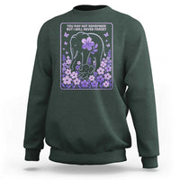 Elephant Alzheimers Purple Floral Support Sweatshirt You May Not Remember But I Will Never Forget
