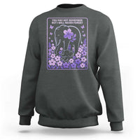 Elephant Alzheimers Purple Floral Support Sweatshirt You May Not Remember But I Will Never Forget