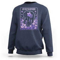 Elephant Alzheimers Purple Floral Support Sweatshirt You May Not Remember But I Will Never Forget