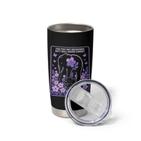Elephant Alzheimers Purple Floral Support Tumbler Cup You May Not Remember But I Will Never Forget
