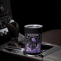 Elephant Alzheimers Purple Floral Support Tumbler Cup You May Not Remember But I Will Never Forget