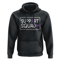 Support Squad Alzheimers Hoodie Purple Ribbon Hope Strength Love