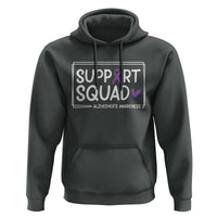 Support Squad Alzheimers Hoodie Purple Ribbon Hope Strength Love