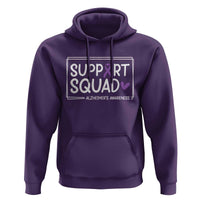 Support Squad Alzheimers Hoodie Purple Ribbon Hope Strength Love