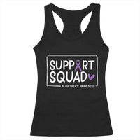 Support Squad Alzheimers Racerback Tank Top Purple Ribbon Hope Strength Love