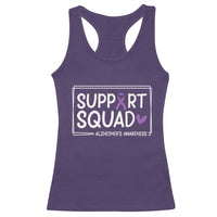 Support Squad Alzheimers Racerback Tank Top Purple Ribbon Hope Strength Love