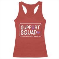 Support Squad Alzheimers Racerback Tank Top Purple Ribbon Hope Strength Love