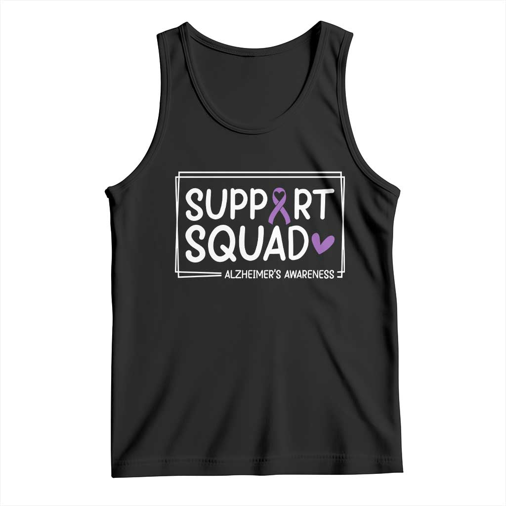 Support Squad Alzheimers Tank Top Purple Ribbon Hope Strength Love