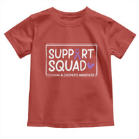 Support Squad Alzheimers Toddler T Shirt Purple Ribbon Hope Strength Love