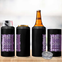 Purple Ribbon Alzheimers Caregiver Squad Gift 4 in 1 Can Cooler Tumbler In This Family We Support Together