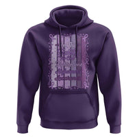 Purple Ribbon Alzheimers Caregiver Squad Gift Hoodie In This Family We Support Together