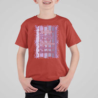 Purple Ribbon Alzheimers Caregiver Squad Gift T Shirt For Kid In This Family We Support Together
