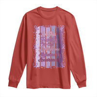 Purple Ribbon Alzheimers Caregiver Squad Gift Long Sleeve Shirt In This Family We Support Together