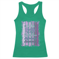 Purple Ribbon Alzheimers Caregiver Squad Gift Racerback Tank Top In This Family We Support Together