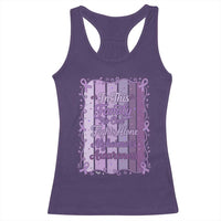 Purple Ribbon Alzheimers Caregiver Squad Gift Racerback Tank Top In This Family We Support Together