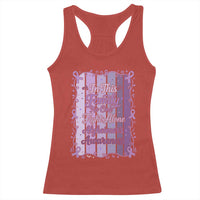 Purple Ribbon Alzheimers Caregiver Squad Gift Racerback Tank Top In This Family We Support Together