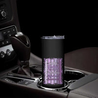 Purple Ribbon Alzheimers Caregiver Squad Gift Skinny Tumbler In This Family We Support Together