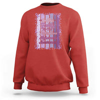 Purple Ribbon Alzheimers Caregiver Squad Gift Sweatshirt In This Family We Support Together