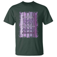 Purple Ribbon Alzheimers Caregiver Squad Gift T Shirt In This Family We Support Together