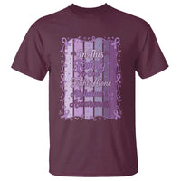 Purple Ribbon Alzheimers Caregiver Squad Gift T Shirt In This Family We Support Together