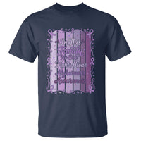 Purple Ribbon Alzheimers Caregiver Squad Gift T Shirt In This Family We Support Together