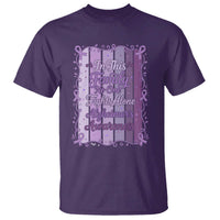 Purple Ribbon Alzheimers Caregiver Squad Gift T Shirt In This Family We Support Together