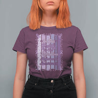 Purple Ribbon Alzheimers Caregiver Squad Gift T Shirt For Women In This Family We Support Together