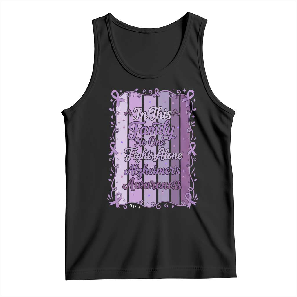 Purple Ribbon Alzheimers Caregiver Squad Gift Tank Top In This Family We Support Together