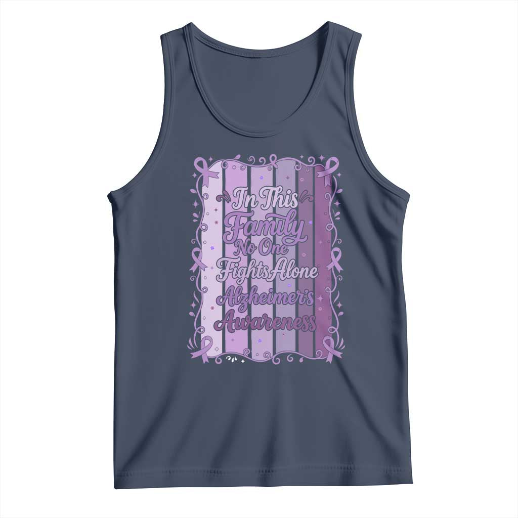 Purple Ribbon Alzheimers Caregiver Squad Gift Tank Top In This Family We Support Together